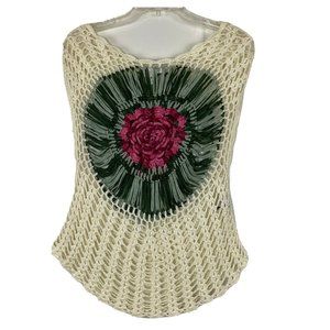 Vila Milano Womens Crochet Open Knit Sweater XS/S‎